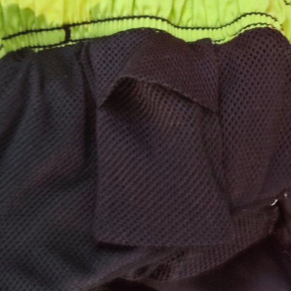 Speedo swim trunk grey & neon green men's size S - Picture 7 of 7